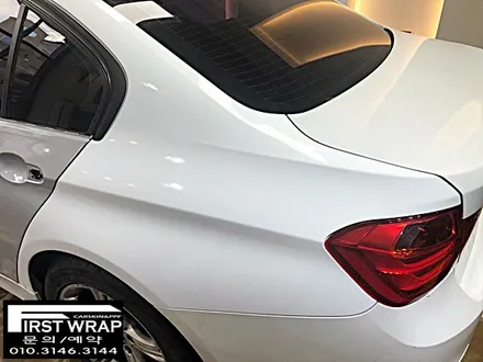 BMW 320D 전체랩핑 유광화이트 랩핑보험처리 (시흥랩핑 광명랩핑 안산랩핑 송도랩핑 안양랩핑 목감랩핑 퍼스트랩) / 안산 단원 초지동