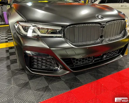 안양 랩핑, BMW 520i 사틴 블랙 시공으로 M550 감성 / 안산, 시흥, 부천
