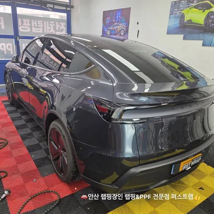 안산랩핑 추천, 테슬라 쥬니퍼 전체 오토벨벳 블랙 하이그로시 랩핑으로 프리미엄 완성! / 안산 단원 초지동