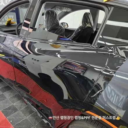 안산랩핑 추천, 테슬라 쥬니퍼 전체 오토벨벳 블랙 하이그로시 랩핑으로 프리미엄 완성! / 안산 단원 초지동