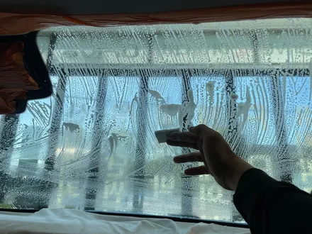 벤츠 E300 루마버텍스 700 전면 유리 재시공 썬팅 결과!