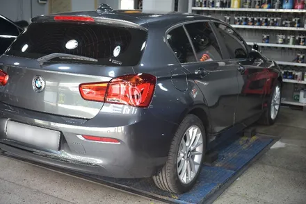 BMW118d 의 평범한 실버휠을 크롬쉐도우 색상으로 도색하다.. / 하남시 풍산동
