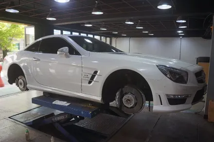 [벤츠 SL63 AMG] 골드컬러 캘리퍼도색~ / 하남시 풍산동