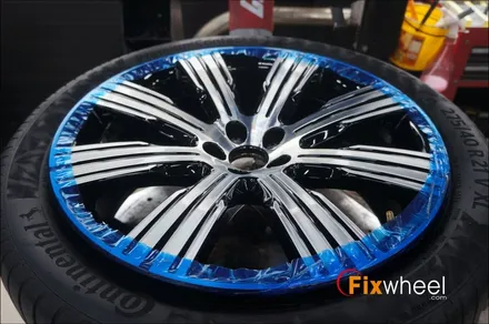 볼보 XC90 휠복원, 림 가장자리 손상 살리기 / 하남시 풍산동