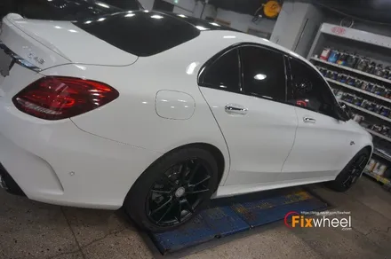 [벤츠 C43 AMG] MATT BLACK & 휠도색 / 하남시 풍산동
