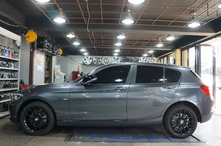 BMW118d 의 평범한 실버휠을 크롬쉐도우 색상으로 도색하다.. / 하남시 풍산동