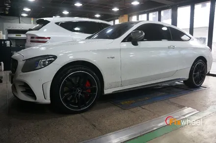 벤츠 C43AMG 무광검정 휠도색 캘리퍼도색 / 하남시 풍산동