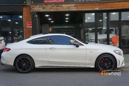 벤츠 C43AMG 무광검정 휠도색 캘리퍼도색 / 하남시 풍산동
