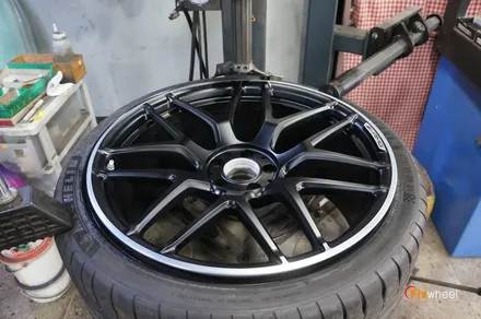 [벤츠휠도색]벤츠 AMG GT43 다이나믹 에디션 블랙투톤 휠도색 / 하남시 풍산동