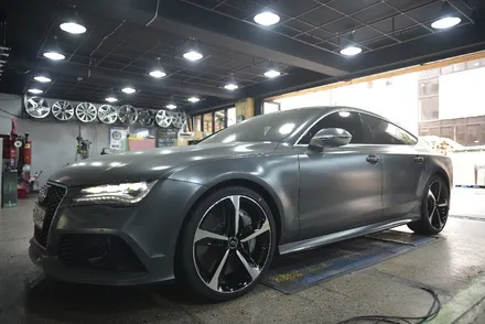 아우디 RS7 순정 21인치 밋밋한 실버 휠을 블랙다이아몬드 커팅휠로 변신 시켜봅시다! with 피렐리 P zero / 하남시 풍산동