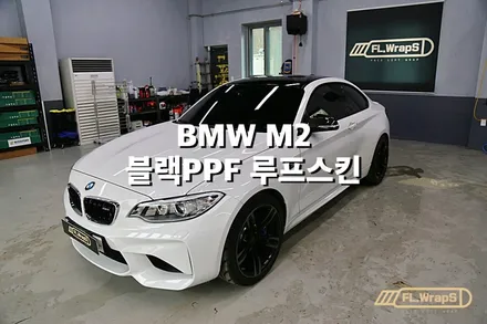 BMW M2 블랙 PPF 루프스킨 / 사이드미러 카본 랩핑 - 플랩스(FL.WrapS)/ 하남랩핑, 미사ppf, 신차출고패키지 전문 / 하남 천현동