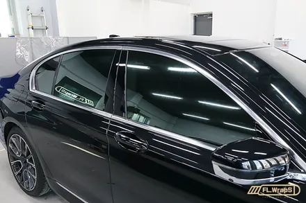 BMW 740d 블락포디 블랙크롬 열차단썬팅 시공 - 플랩스(FL.WrapS) / 하남,미사,위례,송파,강동구 열차단썬팅 / 하남 천현동