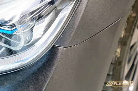 BMW 7시리즈 앞범퍼 랩핑 재시공 / 블랙브러쉬 - 플랩스(FL.WrapS)/ 하남랩핑, 미사랩핑, 서울 강동구 랩핑 / 하남 천현동