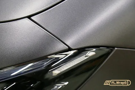 벤츠 CLA45 AMG 앞범퍼 사고수리/랩핑 재시공 / 사틴다크그레이 - 플랩스(FL.Wraps)/ 하남랩핑, 미사랩핑, 사고수리랩핑재시공 / 하남 천현동