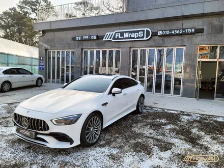 하남 플랩스 :: 벤츠 AMG GT43 4도어 전체랩핑 화이트 골드 스파클 - 서울 강동구, 송파구, 하남 미사 자동차 랩핑, 루프스킨, PPF, 썬팅 시공 전문점 / 하남 천현동