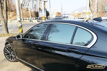 BMW 740d 블락포디 블랙크롬 열차단썬팅 시공 - 플랩스(FL.WrapS) / 하남,미사,위례,송파,강동구 열차단썬팅 / 하남 천현동