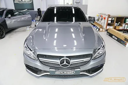 벤츠 C63s AMG 크롬죽이기 랩핑 - 플랩스(FL.WrapS) / 하남,미사랩핑, 크롬지우기랩핑 / 하남 천현동