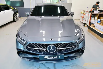 벤츠 CLS 300d 사틴 오션쉬머 전체랩핑 - 플랩스(FL.WrapS), 하남랩핑, 미사랩핑, 경기광주, 남양주 랩핑, 자동차랩핑전문 / 하남 천현동