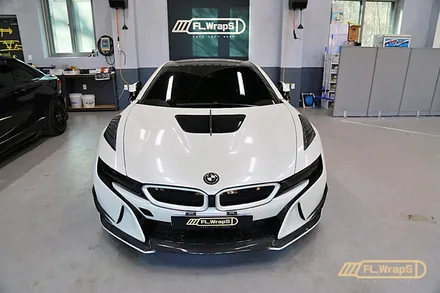 BMW i8 앞범퍼 부분랩핑 재시공 - 플랩스(FL.WrapS) / 하남랩핑, 미사랩핑, 사고수리랩핑재시공, 남양주랩핑 / 하남 천현동