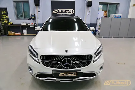 벤츠 GLA 사고수리 랩핑 재시공 - 플랩스(FL.WrapS)/ 에이버리 화이트펄, 하남랩핑, 미사랩핑, 자동차사고수리 랩핑전문 / 하남 천현동