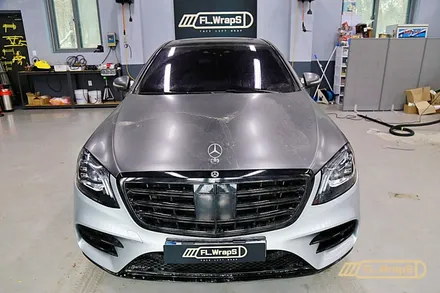 벤츠 S350d 그레이팬텀 전체랩핑 + 블랙PPF 루프스킨 - 플랩스(FL.WrapS)/ 하남랩핑, 미사랩핑, 송파 자동차 랩핑 전문 추천 / 하남 천현동
