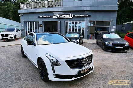 캐딜락 CT6 프로즌바닐라 전체랩핑 / 휠도색/ 크롬죽이기/ 전면썬팅 재시공 - 플랩스(FL.WrapS)/ 하남 미사 랩핑, 남양주 자동차랩핑 / 하남 천현동