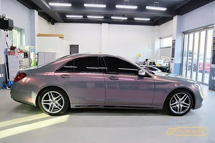 벤츠 S350d 그레이팬텀 전체랩핑 + 블랙PPF 루프스킨 - 플랩스(FL.WrapS)/ 하남랩핑, 미사랩핑, 송파 자동차 랩핑 전문 추천 / 하남 천현동