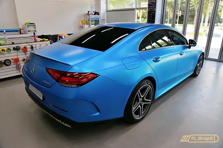 벤츠 CLS 300d 사틴 오션쉬머 전체랩핑 - 플랩스(FL.WrapS), 하남랩핑, 미사랩핑, 경기광주, 남양주 랩핑, 자동차랩핑전문 / 하남 천현동