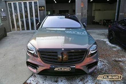 벤츠 S350d 그레이팬텀 전체랩핑 + 블랙PPF 루프스킨 - 플랩스(FL.WrapS)/ 하남랩핑, 미사랩핑, 송파 자동차 랩핑 전문 추천 / 하남 천현동