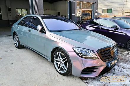 벤츠 S350d 그레이팬텀 전체랩핑 + 블랙PPF 루프스킨 - 플랩스(FL.WrapS)/ 하남랩핑, 미사랩핑, 송파 자동차 랩핑 전문 추천 / 하남 천현동