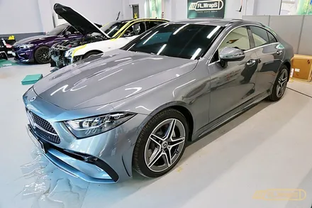 벤츠 CLS 300d 사틴 오션쉬머 전체랩핑 - 플랩스(FL.WrapS), 하남랩핑, 미사랩핑, 경기광주, 남양주 랩핑, 자동차랩핑전문 / 하남 천현동