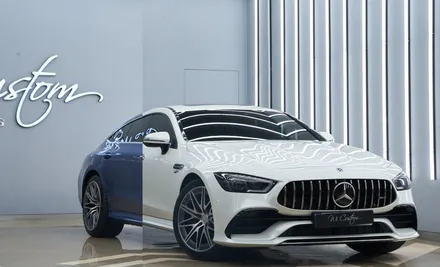 벤츠 gt43 amg 에이버리 화이트 펄 전체랩핑 + 크롬죽이기(랩핑) - 황실장 / 하남랩핑, 미사랩핑, 송파랩핑 / 하남 천현동