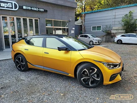 기아 EV6 GT Line 에이버리 에너제틱 옐로루 전체랩핑 & 블락포디 샴페인골드 열차단썬팅 - 플랩스(FL.WrapS) / 하남 썬팅 / 하남랩핑 / 하남 천현동