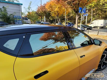기아 EV6 GT Line 에이버리 에너제틱 옐로루 전체랩핑 & 블락포디 샴페인골드 열차단썬팅 - 플랩스(FL.WrapS) / 하남 썬팅 / 하남랩핑 / 하남 천현동