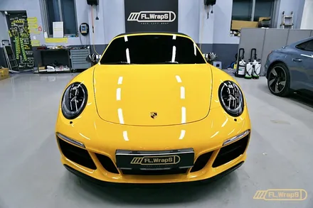포르쉐 911 카레라 4 GTS 카브리올레 3M선플라워 전체랩핑 - 플랩스(FL.WrapS) / 하남랩핑, 미사랩핑, 위례,남양주 랩핑, 강동구랩핑 / 하남 천현동