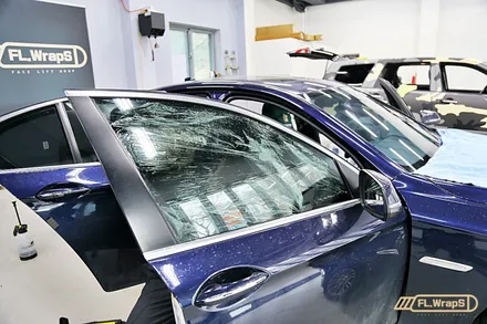 BMW 520d(f10) 매트 메탈릭 전체랩핑 / 블락포디 비바 바이올렛 열차단썬팅 - 플랩스(FL.WrapS) / 하남, 미사 전체랩핑/ 열차단썬팅 / 하남 천현동