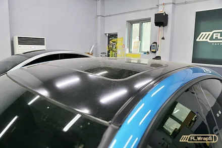 BMW 420d 그란쿠페 블랙카본 루프스킨 - 플랩스(FL.WrapS) / 하남,미사랩핑, 강동, 송파 랩핑/루프스킨 추천 / 하남 천현동