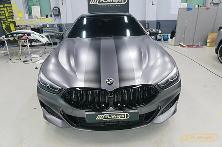 BMW 8시리즈 그란쿠페 사틴 다크 그레이 랩핑 - 플랩스(FL.WrapS)/ 하남랩핑, 미사랩핑, 강동구랩핑 / 하남 천현동