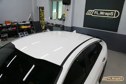 기아 K5 블랙 루프스킨 시공 - 플랩스(FL.WrapS)/ 하남랩핑, 미사랩핑, 경기광주 루프스킨, 남양주자동차랩핑 전문 / 하남 천현동