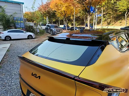 기아 EV6 GT Line 에이버리 에너제틱 옐로루 전체랩핑 & 블락포디 샴페인골드 열차단썬팅 - 플랩스(FL.WrapS) / 하남 썬팅 / 하남랩핑 / 하남 천현동
