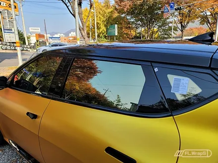 기아 EV6 GT Line 에이버리 에너제틱 옐로루 전체랩핑 & 블락포디 샴페인골드 열차단썬팅 - 플랩스(FL.WrapS) / 하남 썬팅 / 하남랩핑 / 하남 천현동