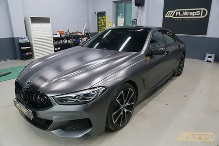 BMW 8시리즈 그란쿠페 사틴 다크 그레이 랩핑 - 플랩스(FL.WrapS)/ 하남랩핑, 미사랩핑, 강동구랩핑 / 하남 천현동