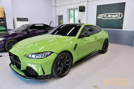 BMW M4 LB 올리브그린 전체랩핑 - 플랩스(FL.WrapS)/ 하남랩핑, 미사랩핑, 경기광주, 남양주 자동차 랩핑 전문 / 하남 천현동