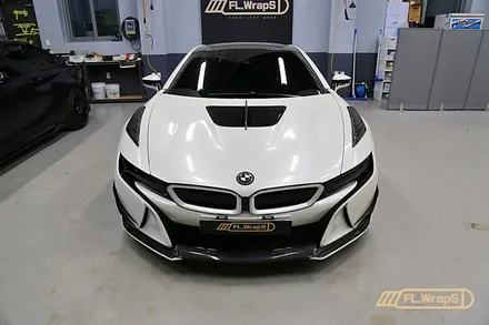 BMW i8 앞범퍼 부분랩핑 재시공 - 플랩스(FL.WrapS) / 하남랩핑, 미사랩핑, 사고수리랩핑재시공, 남양주랩핑 / 하남 천현동