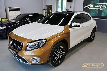 벤츠 GLA 사고수리 랩핑 재시공 - 플랩스(FL.WrapS)/ 에이버리 화이트펄, 하남랩핑, 미사랩핑, 자동차사고수리 랩핑전문 / 하남 천현동
