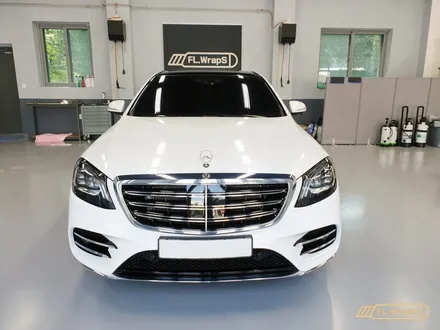벤츠 S클래스 S350d 다이아몬드 화이트 전체랩핑 - 하남 랩핑 / 강동구, 송파구 자동차 PPF, 열차단 썬팅 시공점 추천 / 하남 플랩스 / 하남 천현동