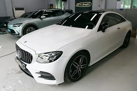 벤츠 e220d 쿠페 사틴 고스트펄 전체랩핑 - 플랩스(FL.WrapS)/ 하남랩핑, 미사랩핑, 자동차랩핑 전문 / 하남 천현동
