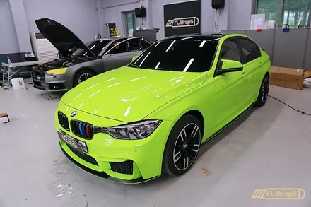 BMW 3시리즈(f30) 라이트그린 전체랩핑 - 플랩스(FL.Wraps)/ 하남랩핑, 미사랩핑, 자동차랩핑 / 하남 천현동