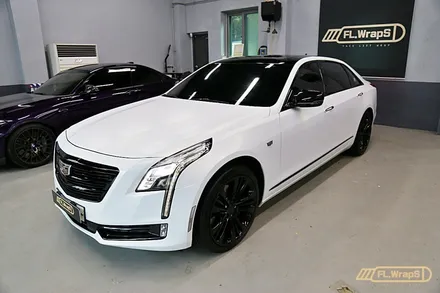 캐딜락 CT6 프로즌바닐라 전체랩핑 / 휠도색/ 크롬죽이기/ 전면썬팅 재시공 - 플랩스(FL.WrapS)/ 하남 미사 랩핑, 남양주 자동차랩핑 / 하남 천현동