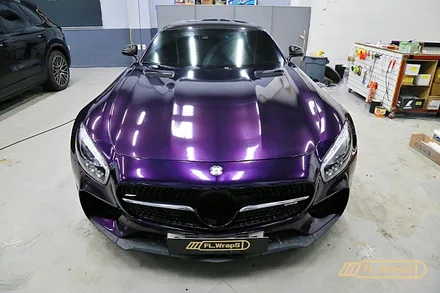 AMG GT 에디션1 사고수리 랩핑 재시공 / 에어버리 고광택 퍼플 - 플랩스(FL.WrapS)/ 하남랩핑, 미사, 남양주 랩핑, 사고수리대차 / 하남 천현동